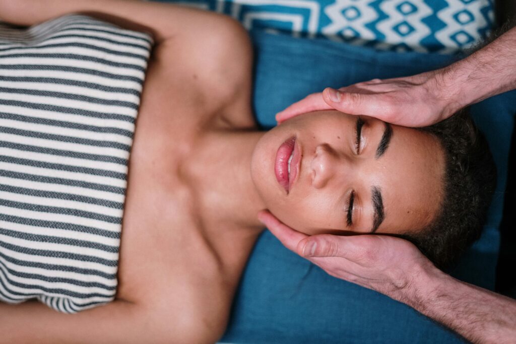 lady getting hydrafacial